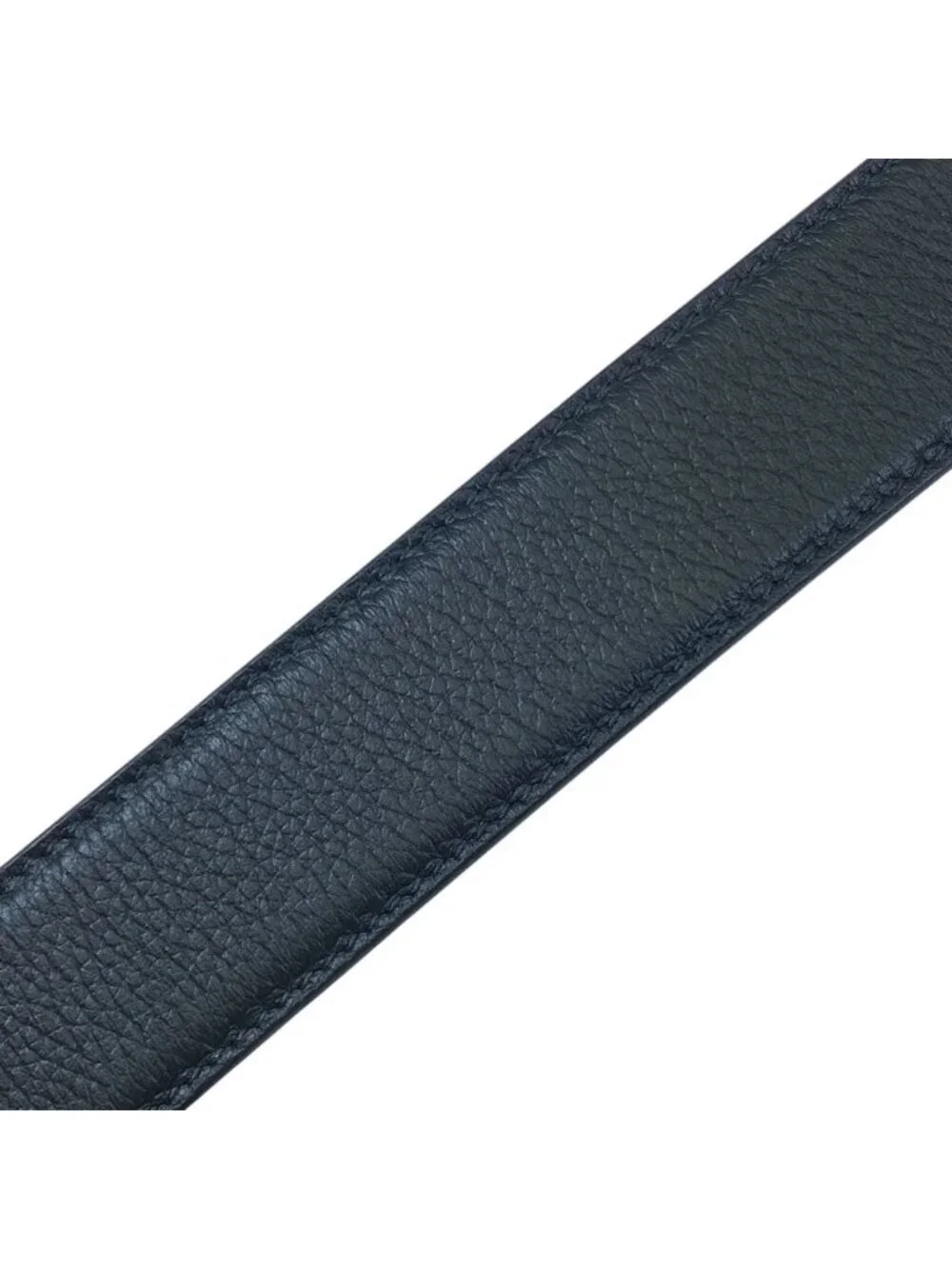 Dior Logo Buckle Belt Leather Black Daily Practical